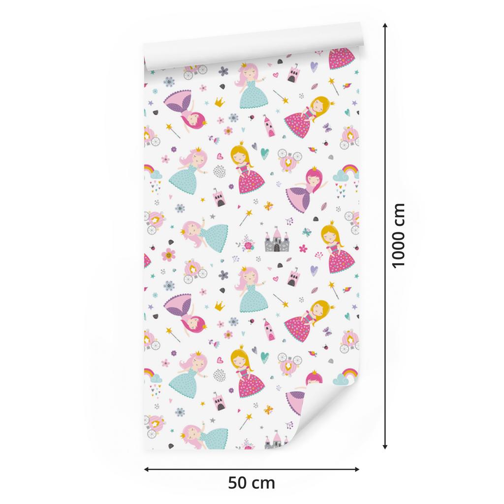 Fairytale Princess Flowers Wallpaper for Living Room and Bedroom 50x1000
