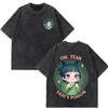2026 Summer Hot Sale Anime The Apothecary Diaries Print Vintage Washed T-shirt Men Women Vintage Top Hip Hop Streetwear Oversized T-shirt