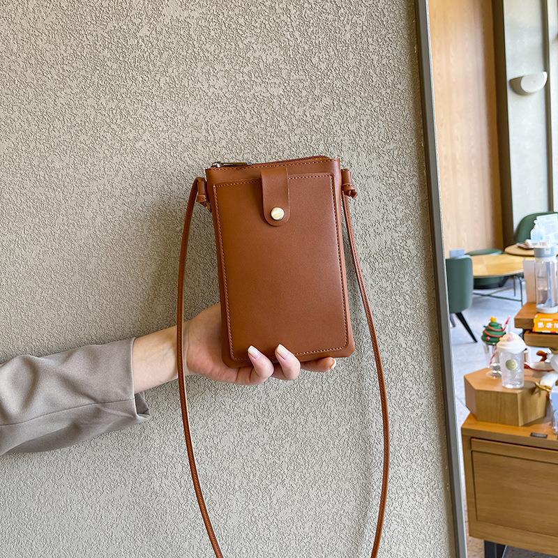 2024 Korean Style Women's Cross-Body Phone Card Holder - Elegant Coin Purse Mini Bag