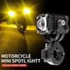 2 adet DC 12V-24V Motosiklet LED Sis Farları 6000lm Spot Lambası Paslanmaz Çelik Braketli Evrensel Far Motosiklet, Bisiklet, SUV için Uygun
