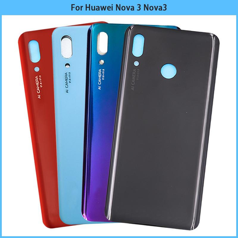 

Новый 6,3 дюйма; Для Huawei Nova 3 аккумулятор задняя дверь 3D стеклянная панель для Huawei Nova3 клей для аккумулятора