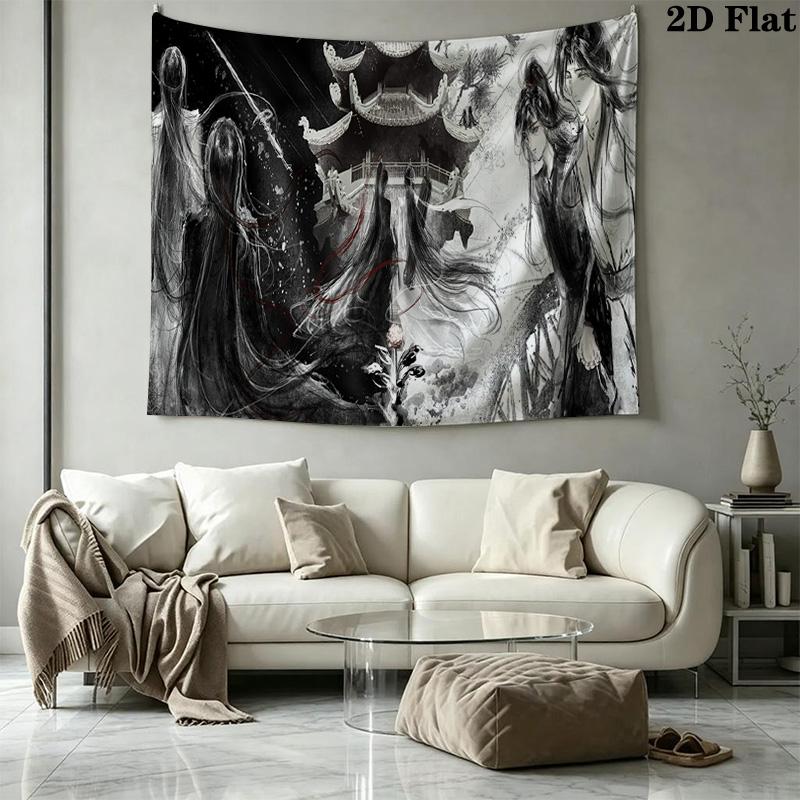 Mo Dao Zu Shi Wall Tapestry Aesthetic Wall Hanging Printed Fabric Blanket Decorative Tapestries for Bedroom Living Room Home Decor