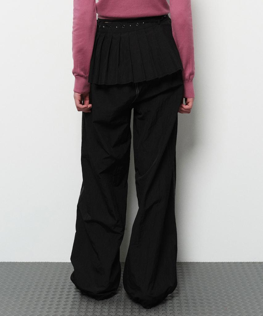 Daiaegeuneol Pleats Wrap Skirt (Black)