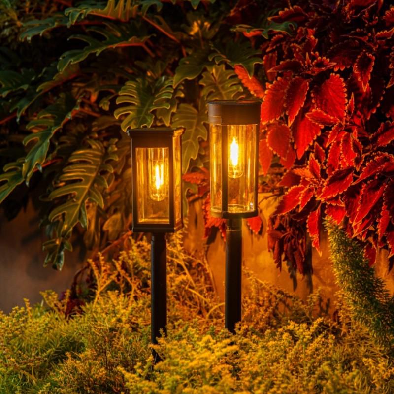 Automatic Solar Garden Lights: Cross-border Outdoor Landscape Lighting with Tungsten Filament for Lawn and Ground Insertion.