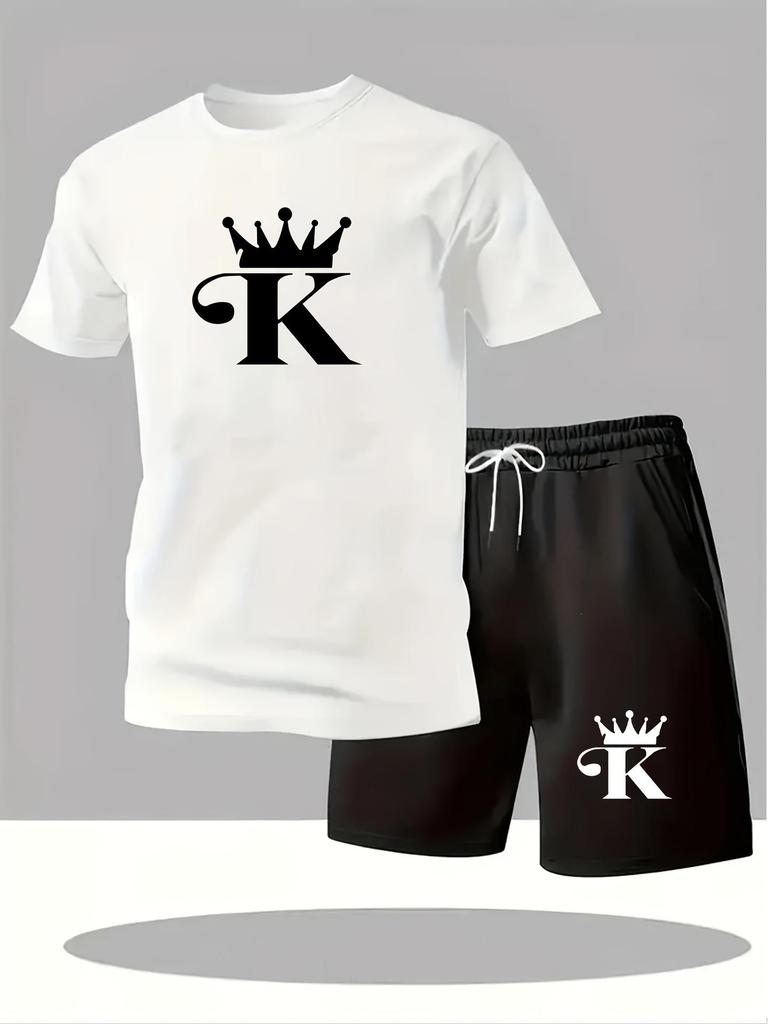 Men's Trendy Summer Mesh Shorts & T-Shirt Set - Casual Short Sleeve Ensemble