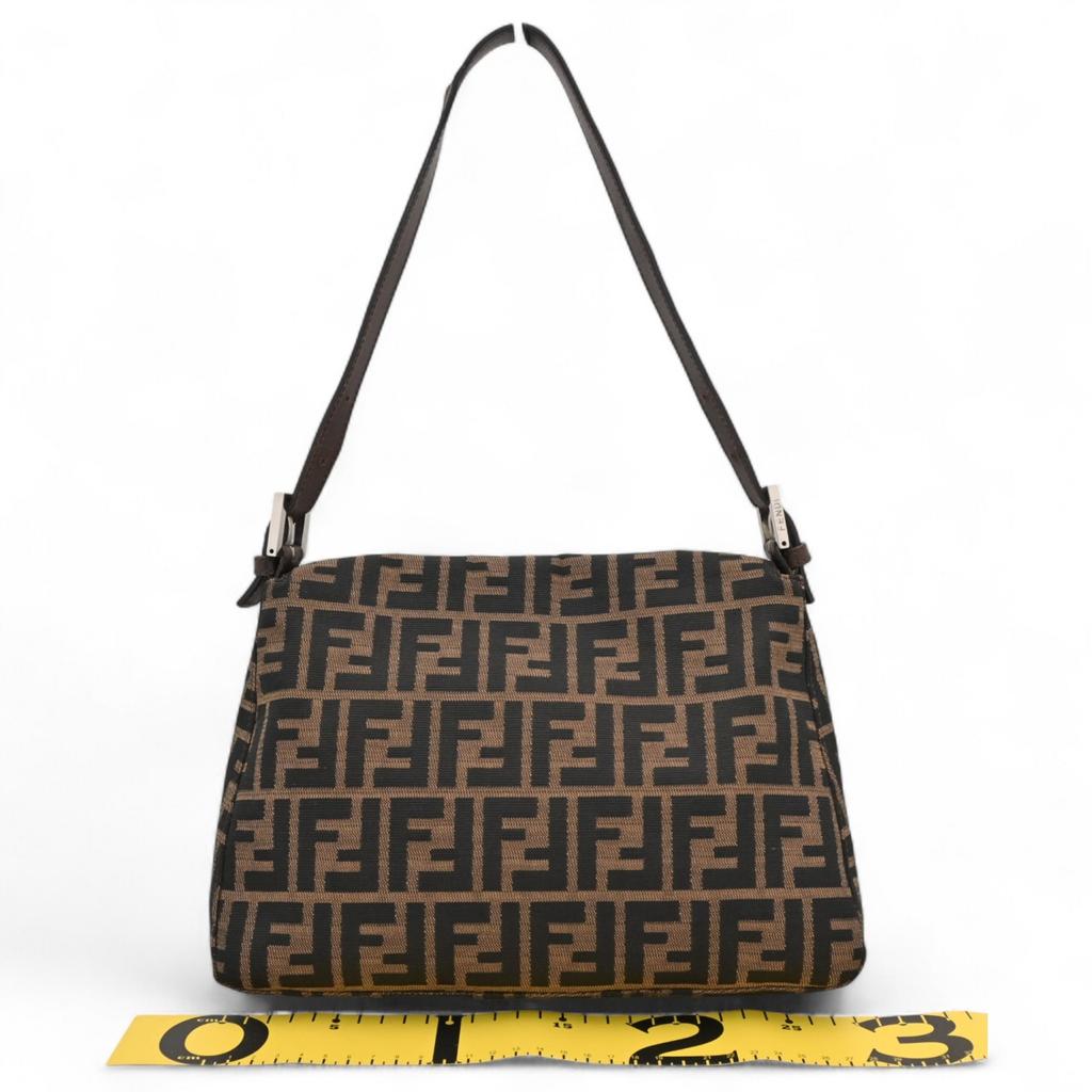 Auth FENDI Zucca Mamma Bucket Shoulder Bag Handbag Tote Bag Canvas 26424 Fe7872cc