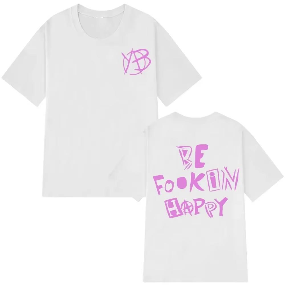 

Rock Singer Yungblud Super Happy pattern print cotton Hot sale Unisex Tshirt New Summer Fashion loose neck Unisex Tshirt 4XL