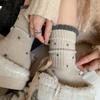 5/10 double polka dot mid-calf socks, soft and warm socks, polka dot versatile lace socks, all-season socks