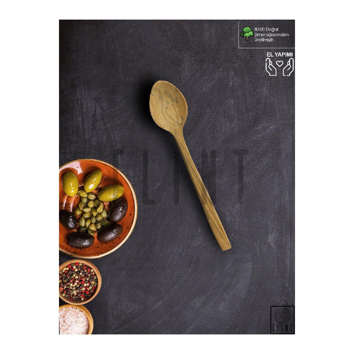 

Boxwood Handmade Wooden Wooden Spoon Large Kitchen Tablespoon 17cm коричневый