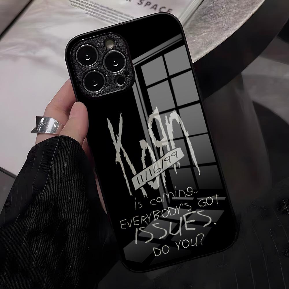 K-Korn Hot Metal Rock Band Phone Case For IPhone 17 Pro Max 16 15 14 Pro Max 13 11 X Xs Xr 8 7Plus Glass Cover