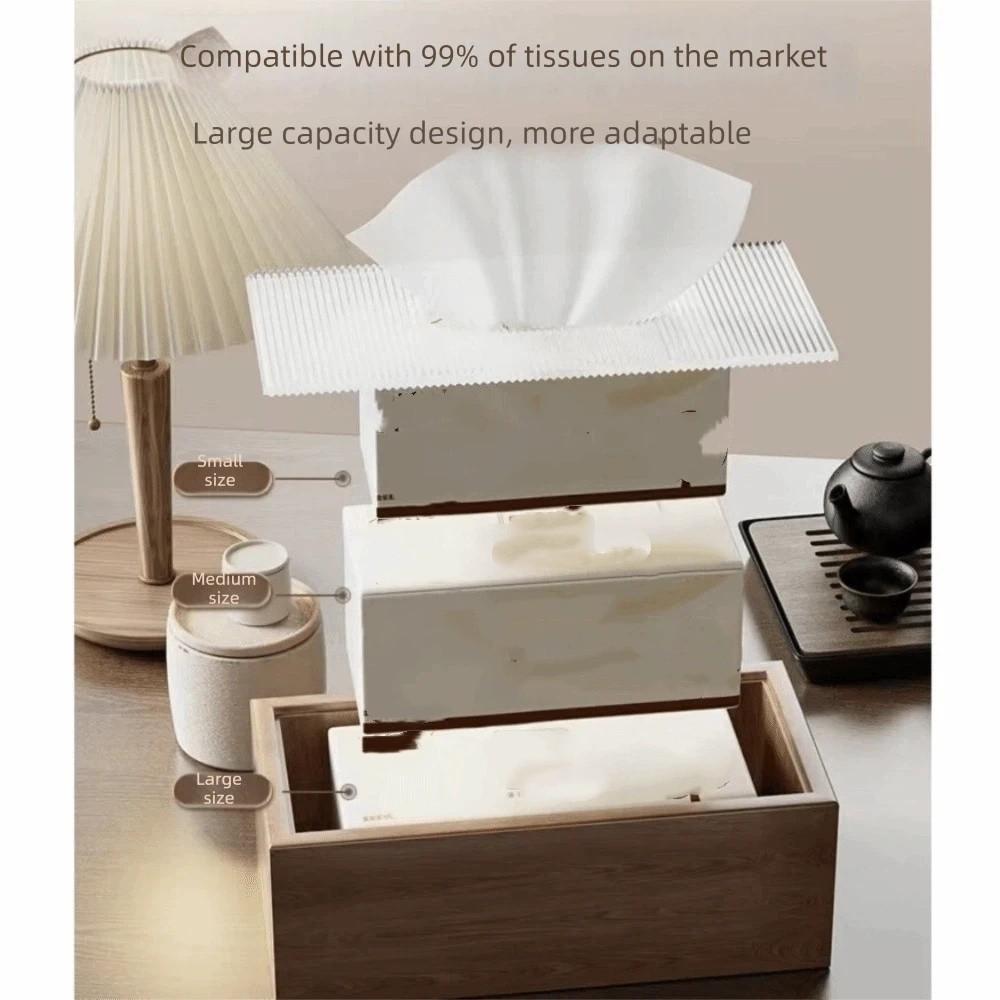 Wood Napkin Box Elegant Paper Towel Holder Minimalist Paper Box  Hotel Use
