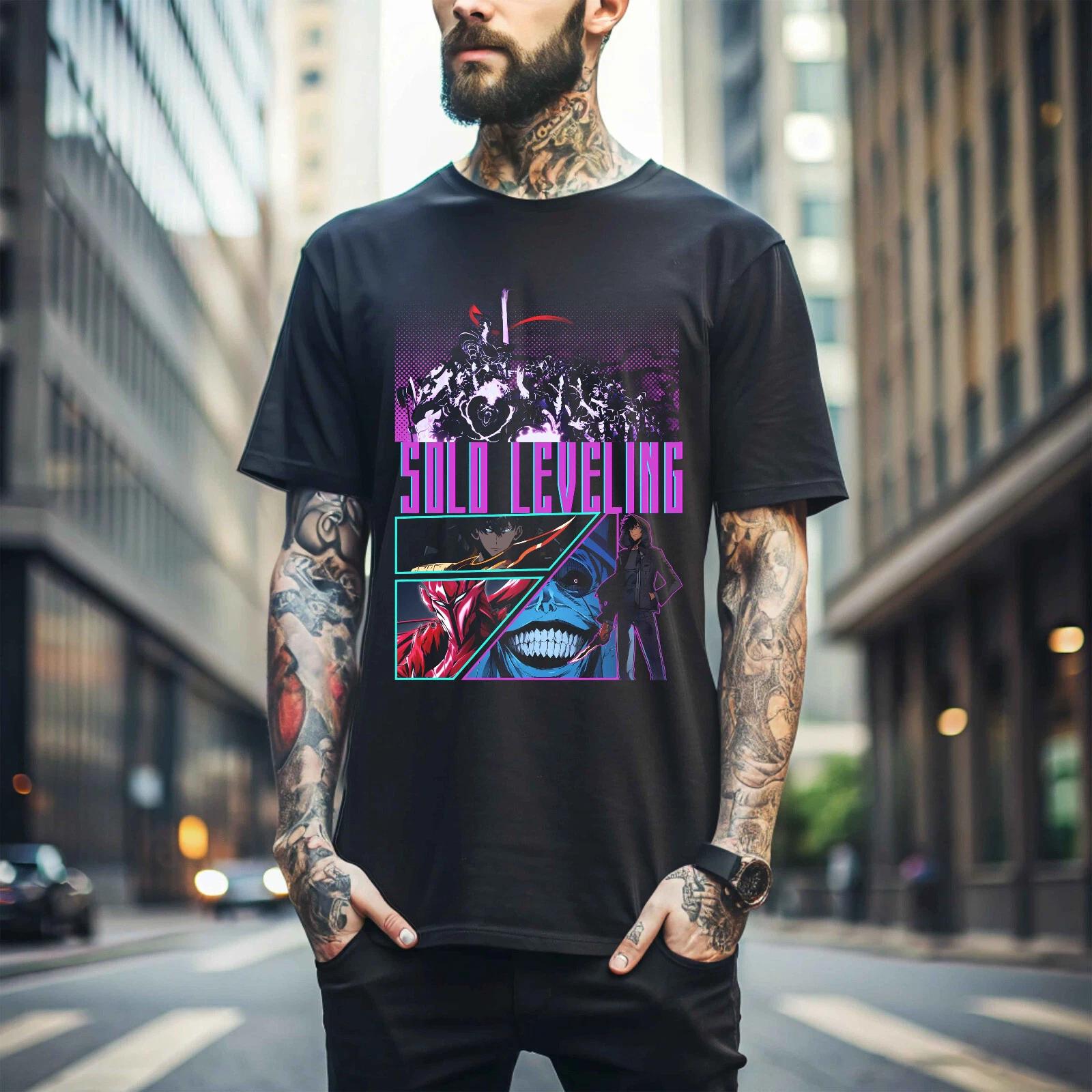 

MENS WOMENS Solo Leveling T-Shirt Sung Jinwoo Liu Zhigang Anime Jonas Reiji shirt Gift 306 S