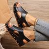 Summer new summer women's platform fish mouth sandals large size Velcro rivets muffin women's sandals