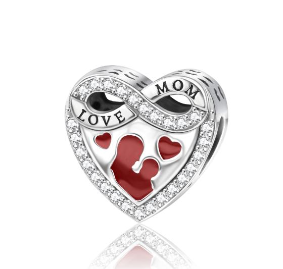 Brand New Infinity Knot Charm Bead Components Copper Metal Bead Components Hearts Secure Safety Chain Compatible With Authentic Original Bracelets