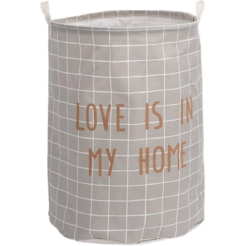 Heavy Duty Durable Canvas Storage Laundry Hamper Basket Large Foldable Toys Clothing Organizer Closet Storage Bin Bag