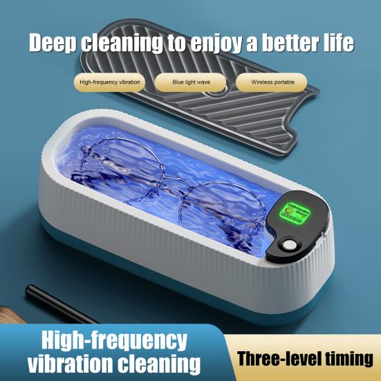 Ultraschall-Schmuckreiniger Ein-Knopf-Bedienung 300ml Fassungsvermögen Hochfrequenz-Vibrationsdesign Brillenreinigungsgerät