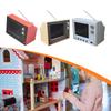 Mini Working TV for Dollhouse, 12TH Scale Miniature Doll Furniture Decor, Miniature TV, Tiny Television Toy Mini TV Furniture