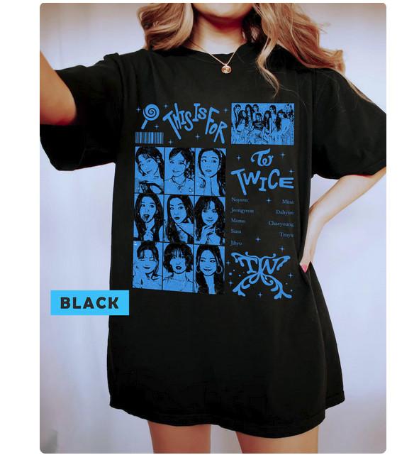 Retro Twice Band T-Shirt Dies ist für die Welttournee K-Pop T-Shirt Unisex T-Shirt