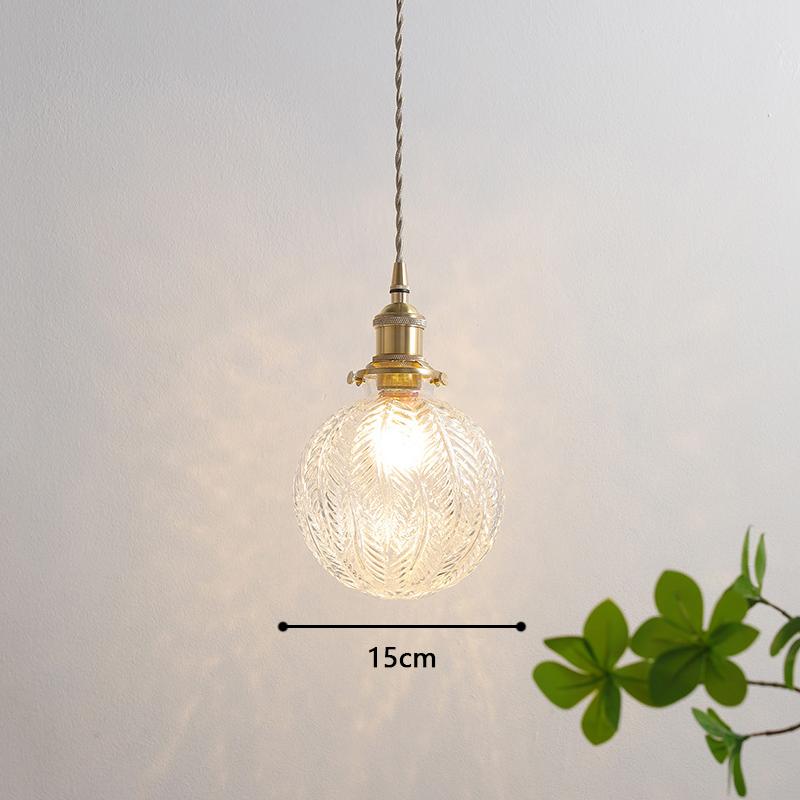 Nordic Round Glass Pendant Light Creative Bedroom Restaurant Bar Single Head Pendant Lamp Dinning Kitchen Room Hanging Lights