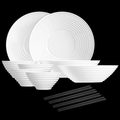 סט כלי אוכל מזכוכית Luminarc Huairuina White Jade 12 חלקים