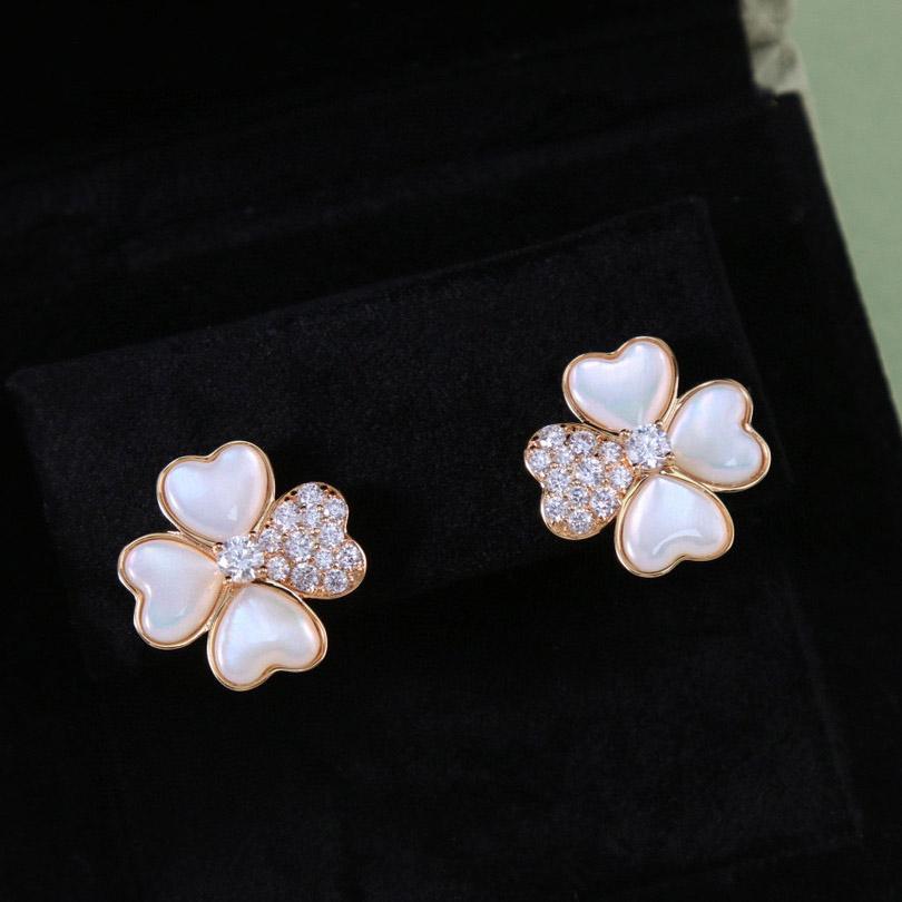 Cercei noi de marcă fierbinte, vintage pentru femei, set de bijuterii de lux pentru femei, coliere de designer, inele cu flori din argint sterling 925 pur