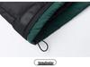 Herren Grüne Weiße Entendaunen Winterjacke - Stehkragen, Dick, Warm, Modisches 2025 Design