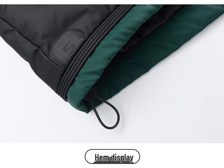 Herren Grüne Weiße Entendaunen Winterjacke - Stehkragen, Dick, Warm, Modisches 2025 Design