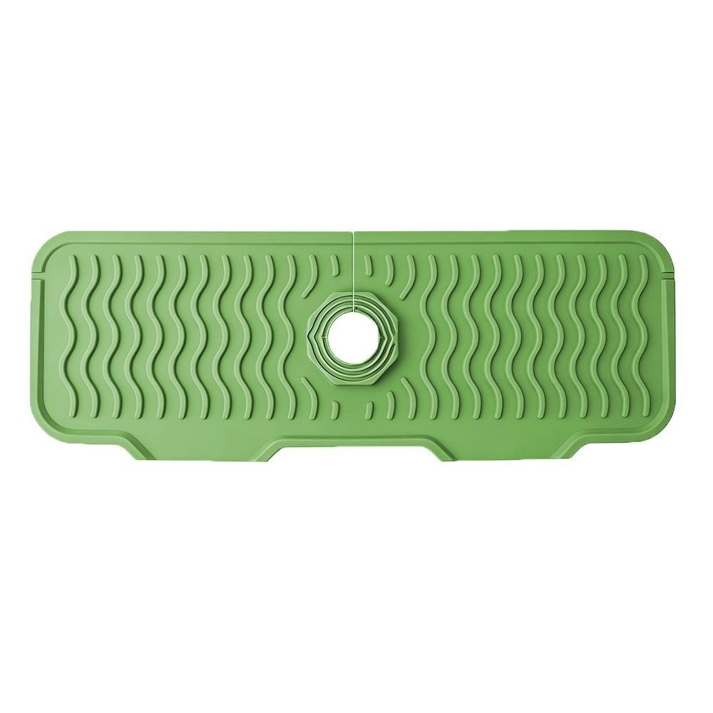New Silicone Faucet Pad 61cm Extra-long Multi-Functional Water Drip Tray Cuttable Wavy Texture Sink Draining Pad Home Use
