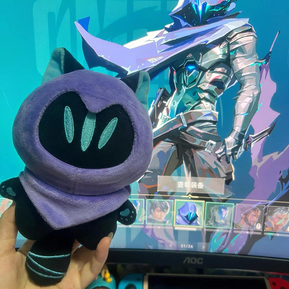 Portachiavi Cosplay Omen del Gioco VALORANT Peluche Carino Cartone Animato Bambola di Cotone Ripiena Portachiavi Zaino Decorazione di Halloween
