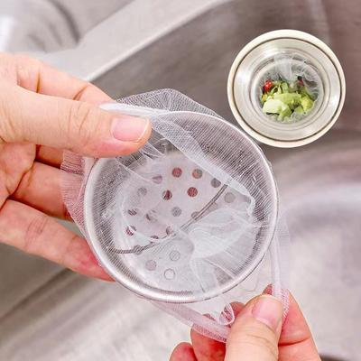 30pcs/set Disposable Storage Bag Kitchen Sink Garbage Filter Sewer Anti-blocking Net Stovetop Leak Prevention Net Floor Drain Mesh Bag