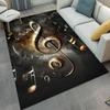 Oversized Music Notes Mat, Non-Slip Plush Rug with Treble Clef Design for Living Room Bedroom Game Room Decor
