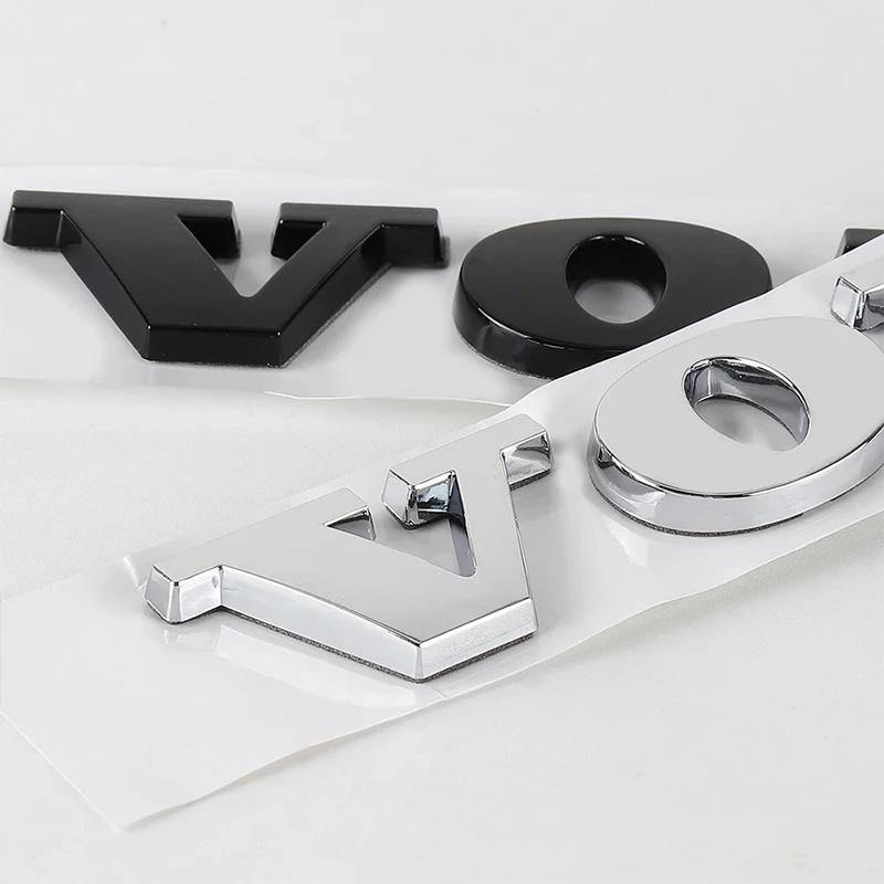 3D ABS VOLVO Letter Car Trunk Emblem Sticker for XC40 XC60 XC90 S60 S90 V50 V70 V60 V40 S80 Auto Rear Badge Exterior Accessories