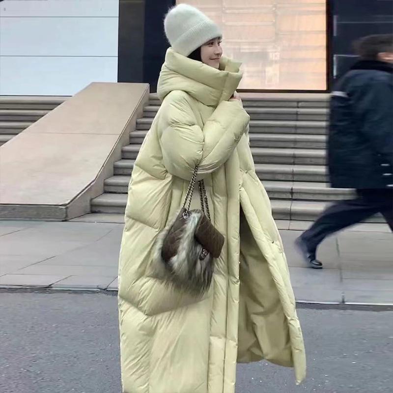 

Женское длинное зимнее пальто из утиного пуха с высоким показателем наполнителя One Size (Recommended for 80-150 jin)