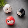 Ceramic Daruma Statue Daruma Tumbler Crafts Japanese Style Lucky Fortune Ornament Landscape Home Decor Accessories Gifts