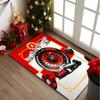 1pc Red Wheel Emblem Art Printed Chair Rug for Home Office Use, Living Room Kitchen Game Room Area Carpet