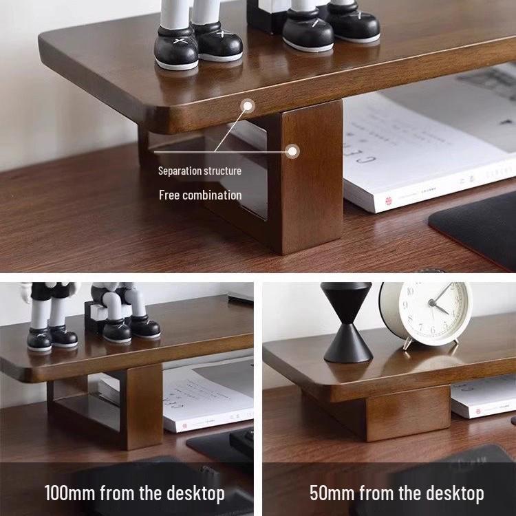 Solid Wood Monitor and Laptop Stand Riser