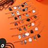 Halloween Festival Bracelet: Pumpkin, Spider, Bat, Ghost, Skull, and Haunted House Charms