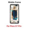 Middle Frame For Poco X7 Pro LCD Front Frame Housing Bezel With Side Button Repair Parts