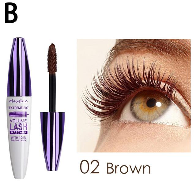5D Silk Fiber Mascara Lash Color Mascara Waterproof Rimel 3D Mascara Ögonfransförlängning Tjock förlängande ögonfransar Kosmetisk