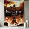 Tapestry ze Ścianą z Attack on Titan Estetyczny Ozdoba Ścienna Drukowany Materiał Koc Dekoracyjne Tapiserie Do Sypialni Salonu Wystrój Domu