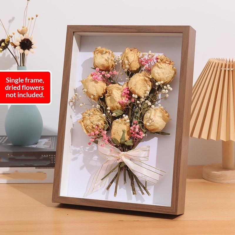 Cornici Portafoto in Legno 3D Profondità 3Cm 5Cm Porta Specimen Fiori Secchi Fatto a Mano Diy Lavoro Manuale Espositore Cornice Foto Decorazione Casa