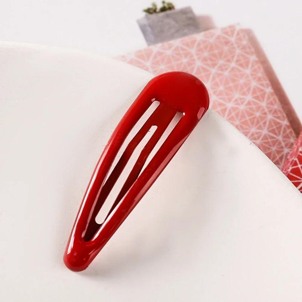 

10 шт./набор Новые милые разноцветные заколки для волос в форме капли воды Сладкие зажимы Детские заколки Зажим-слайдер Модные аксессуары