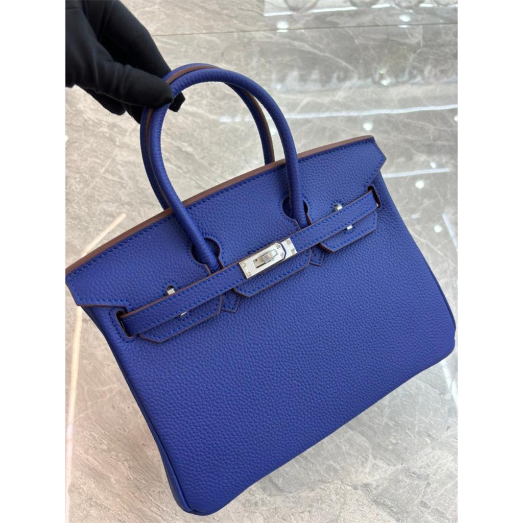 Mode erste Schicht Rindsleder Togo Platin Tasche Damen Silberne Schnalle High-End Handtasche Vielseitige Schulter Umhängetasche