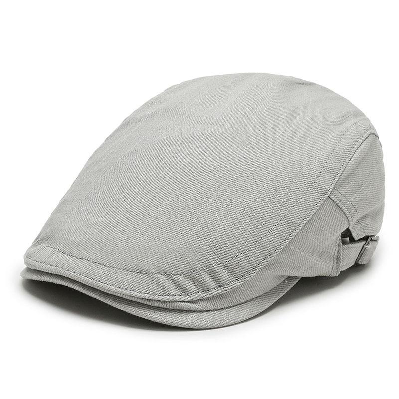 Men's Hat Autumn Winter Outdoor Casual Personal Peaked Cap Women's Retro British Solid Color Light Board Beret