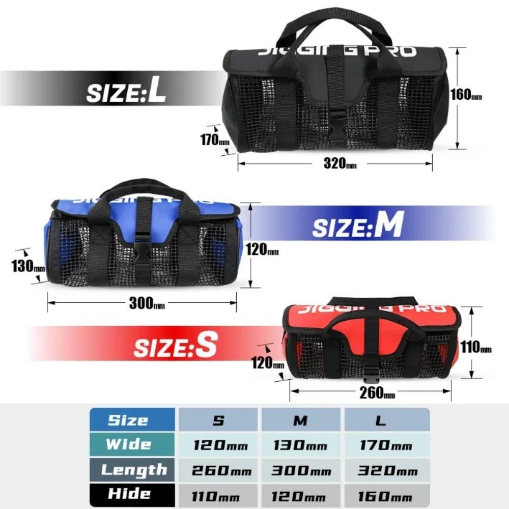 Metal Lure Bait Storage Bag Jig Mesh Bag Fishing Jig Bag Metal Jig Bag  Fishing Accessories