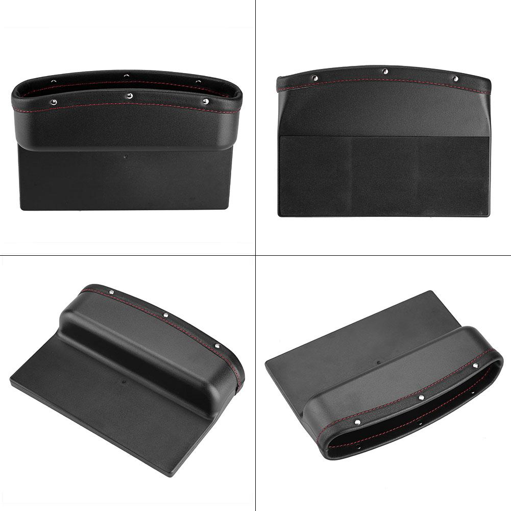 Auto Aufbewahrungsbox Auto Sitz Konsole Spalt Füllung Organizer Handy Karten Schlüsselhalter Box(Schwarz)