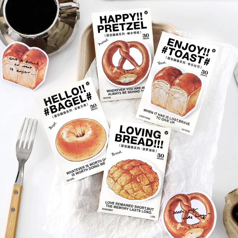 Gift Office School Supplies Special Shaped Notes Bread Head Series Cute Toast Student Memo Pad Message Kawai Stationery Lovely