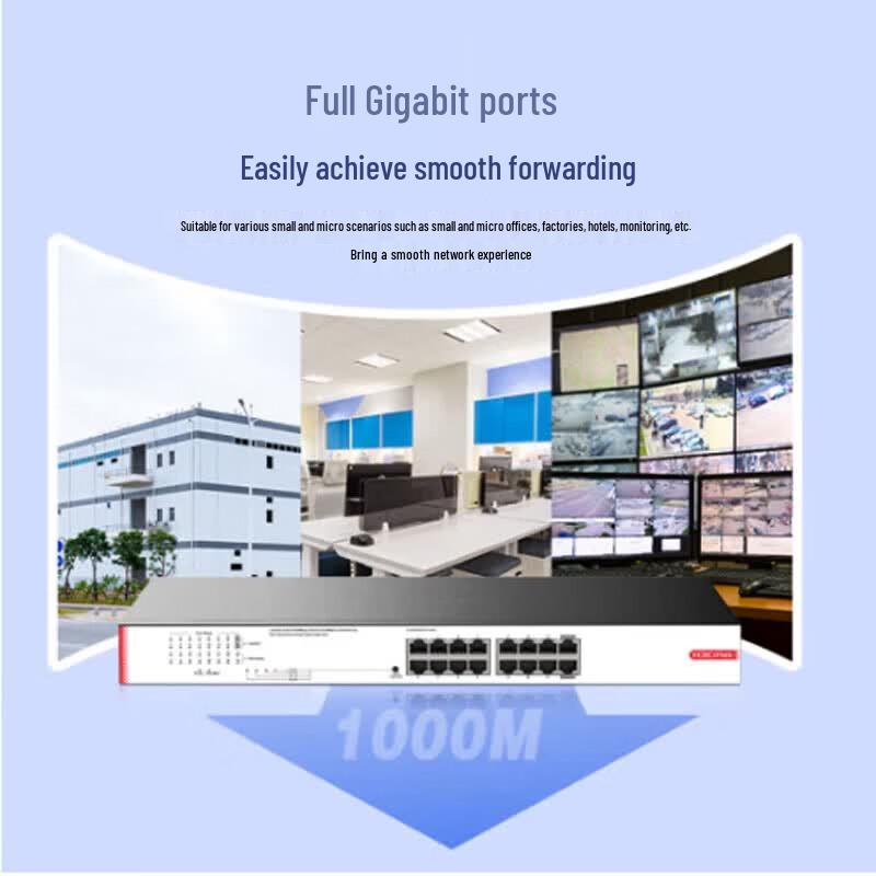 H3C S16G-HP-U 16-Port Gigabit Unmanaged PoE Switch