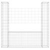 U Shaped Gabion Basket with 2 Posts Iron 140 X 20 X 150 Cm