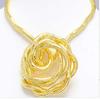 European and American men's personalized snake necklace 5mm white K iron-plated curved flexible random shape cool snake chain